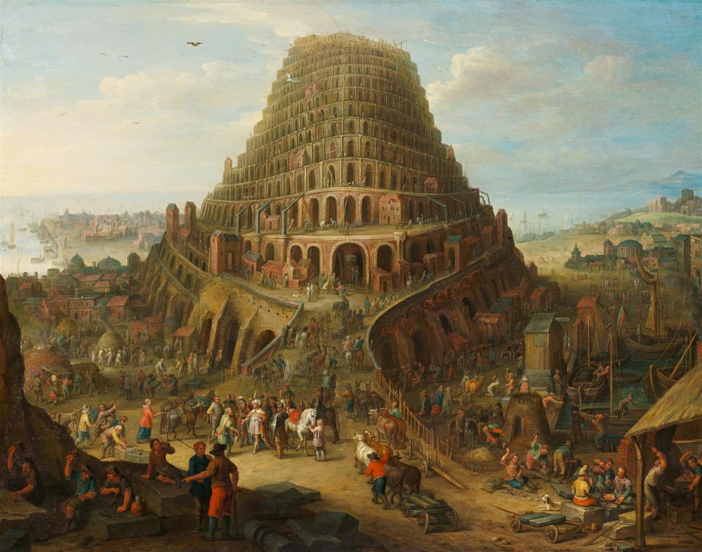 A painting of the Tower of Babel